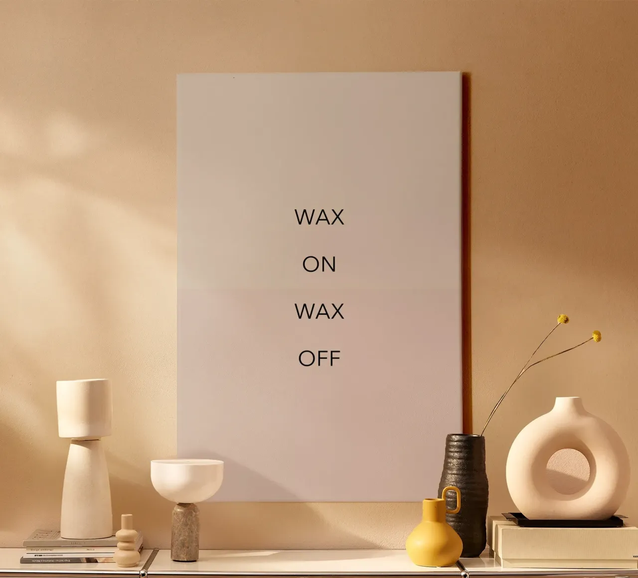 Wax on 01 tela con Cornice a cassetta da Studio One