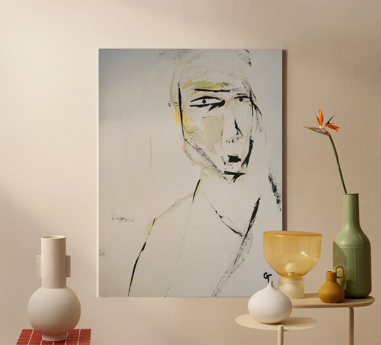 I kept on wating for you toile avec Caisse américaine de gtobonart