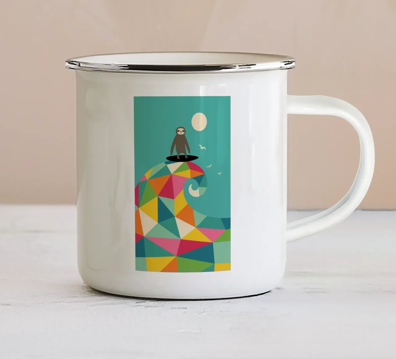 Surf Up Emaille Tasse von Andy Westface