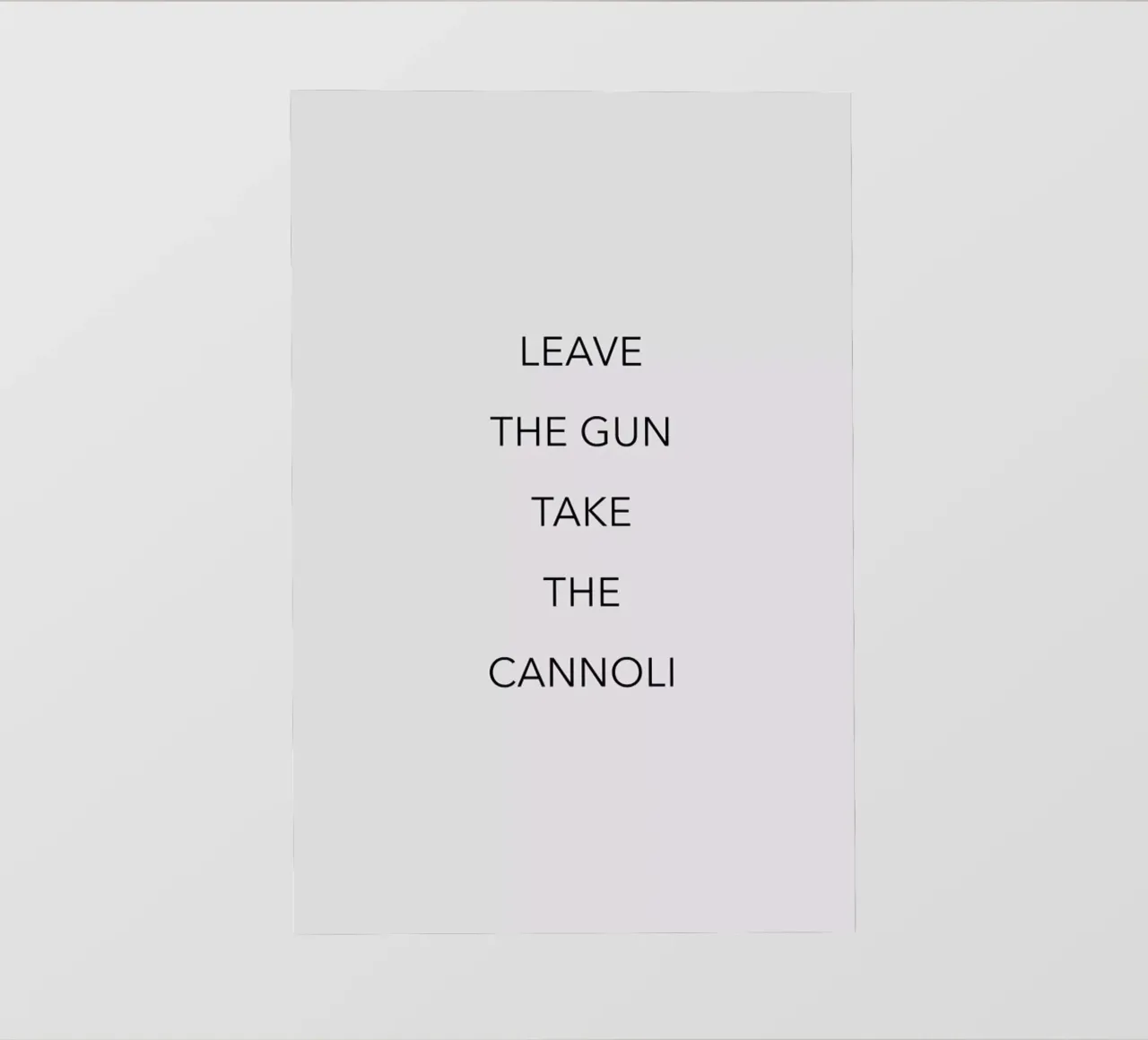 Leave the Gun telo in pvc da Studio One