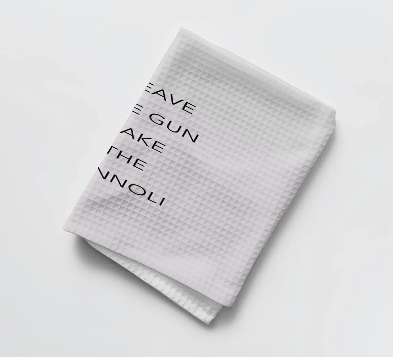 Leave the Gun canovaccio da cucina da Studio One