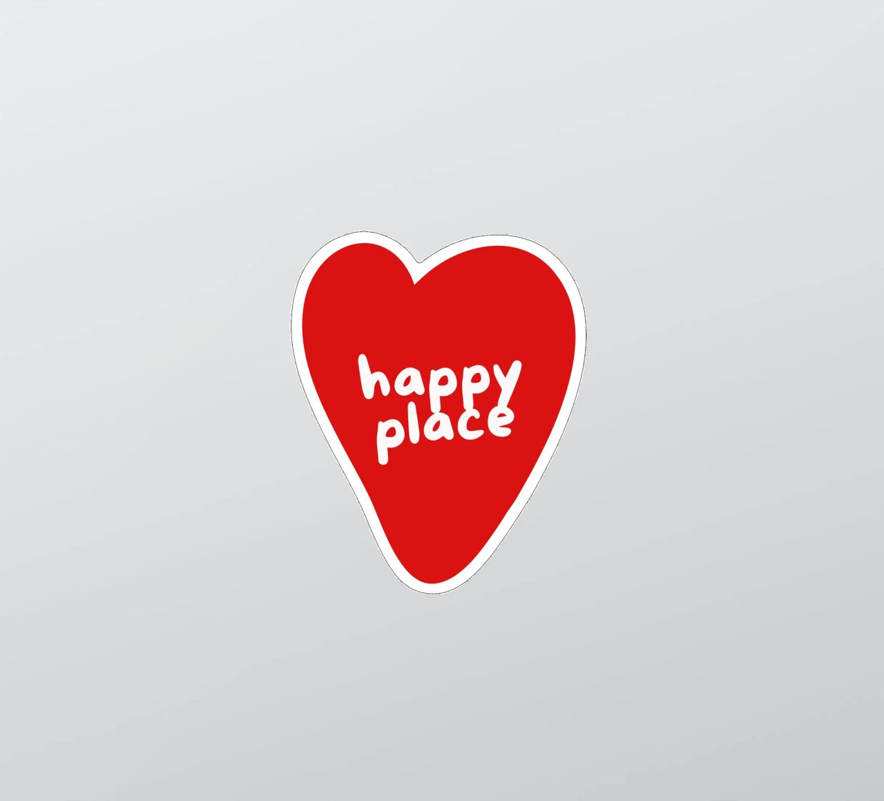 Happy Place - Là où le cœur habite autocollant de QuooodZ by MooodzArt
