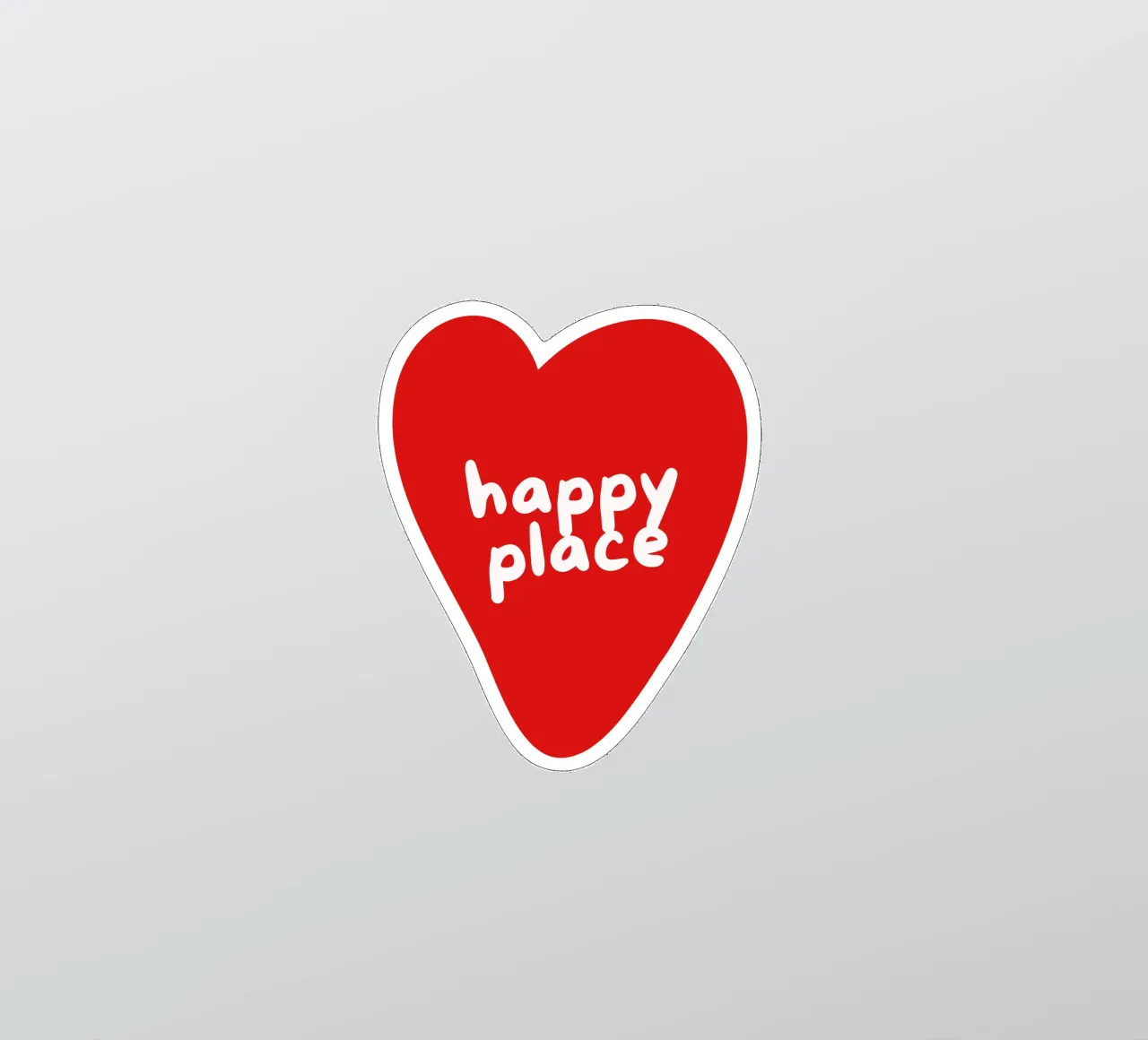 Happy Place - Where the heart lives sticker by QuooodZ by MooodzArt