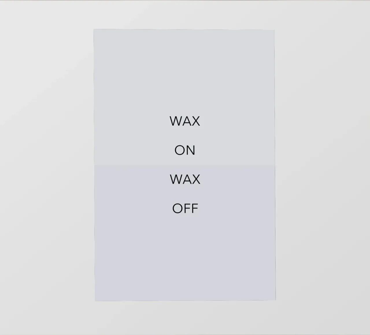 Wax on 03 pellicola backlit da Studio One