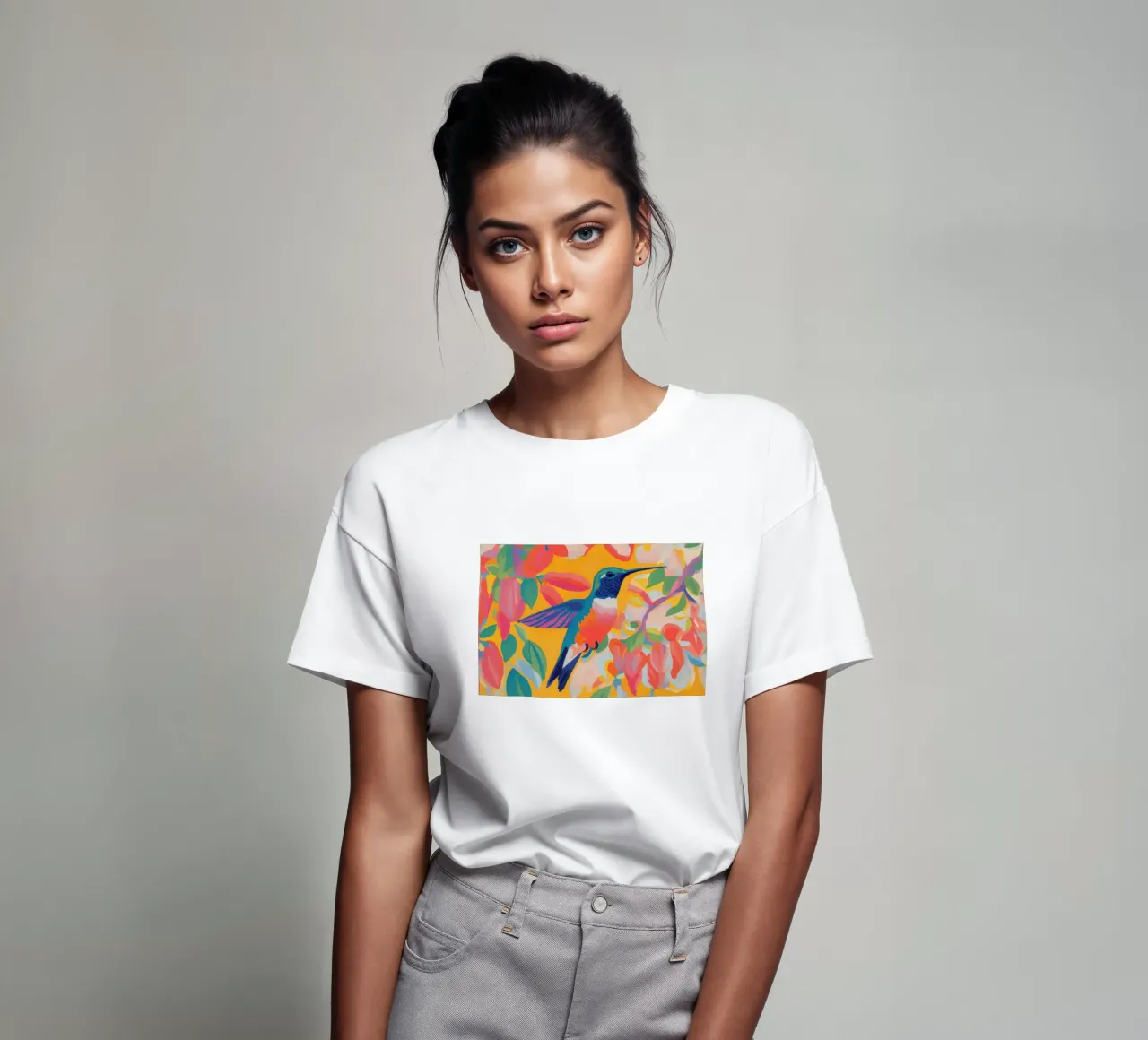 Colores alegres con Kolibri camiseta de Carinaprint