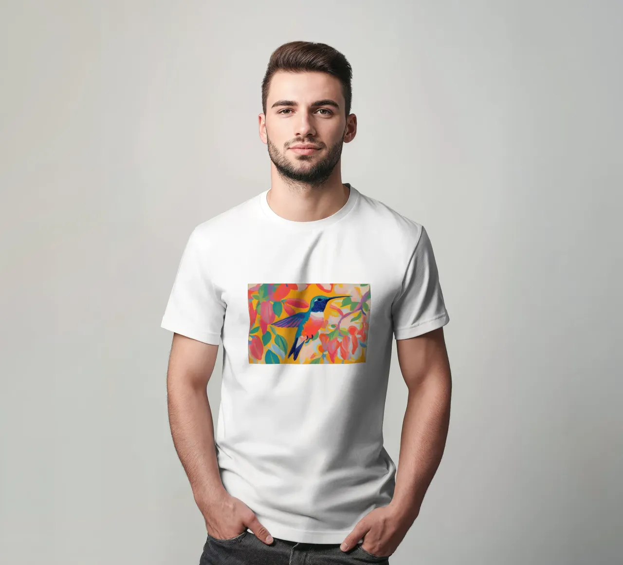 Colores alegres con Kolibri camiseta de Carinaprint
