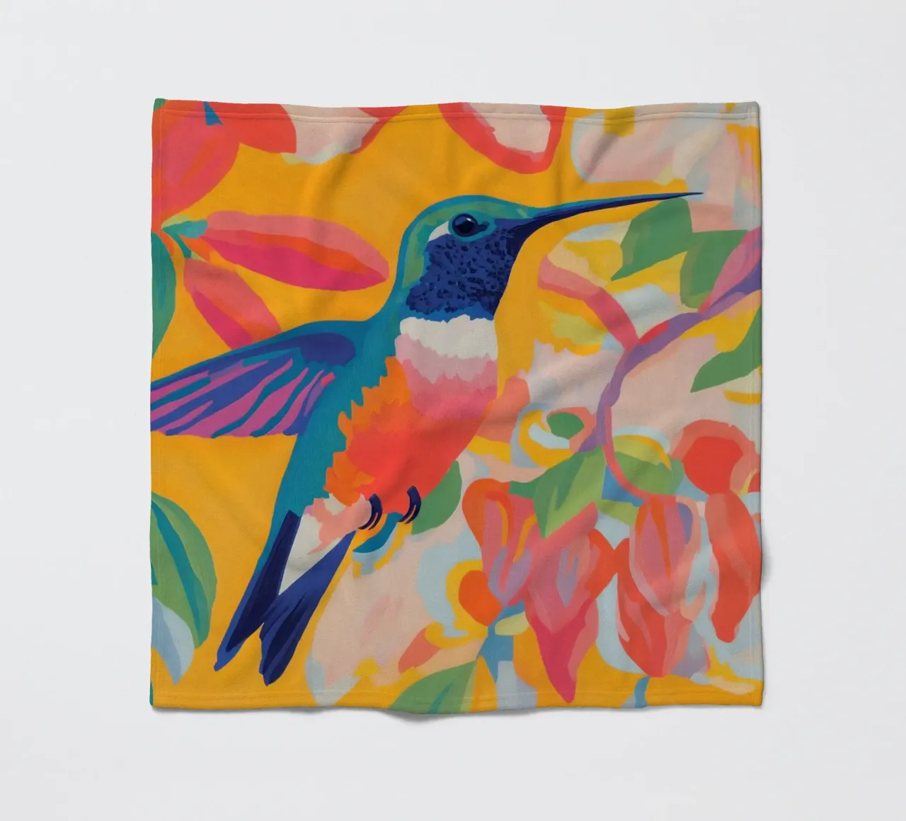 Colori felici con Kolibri coperta in pile da Carinaprint