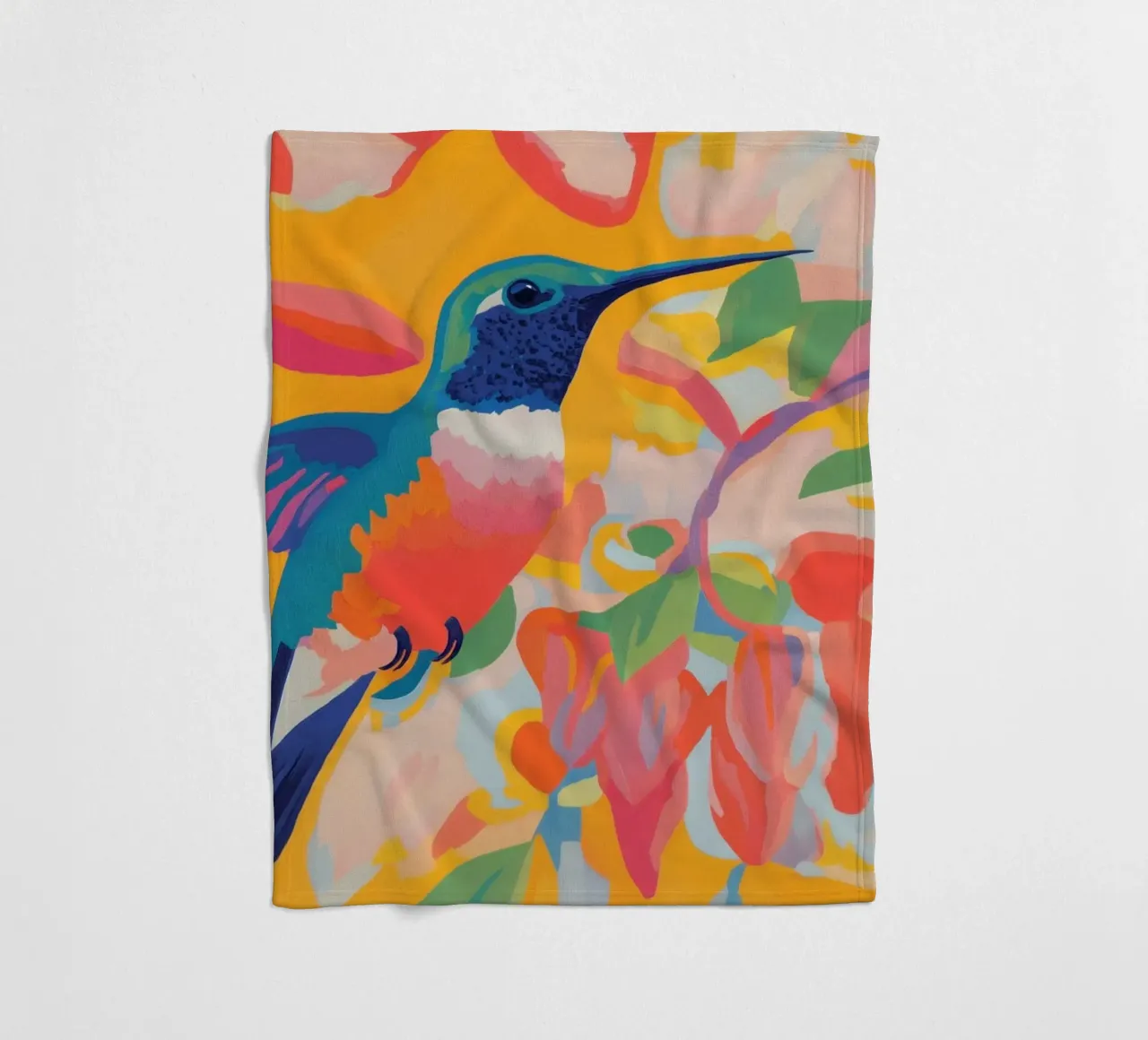 Colori felici con Kolibri coperta in pile da Carinaprint