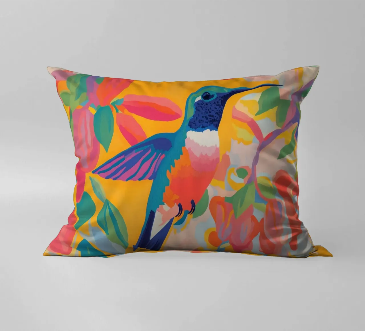 Colori felici con Kolibri cuscino da Carinaprint