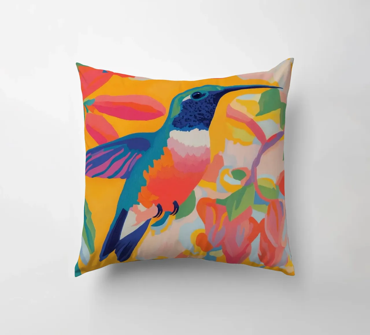 Colori felici con Kolibri cuscino da Carinaprint