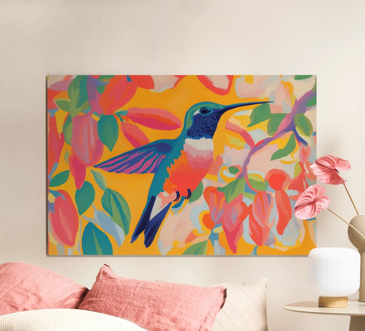 Happy colours with Kolibri poster by Carinaprint