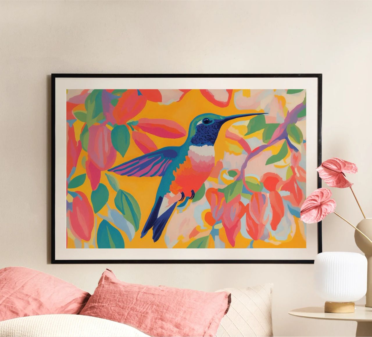 Happy colours with Kolibri poster by Carinaprint