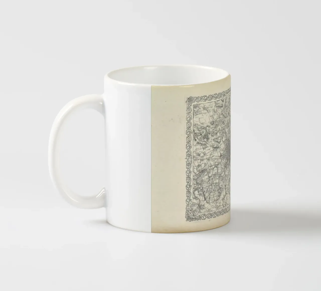London, Colton Map Or Plan Of London England, tazza in ceramica da Artokoloro Quint Lox Ltd
