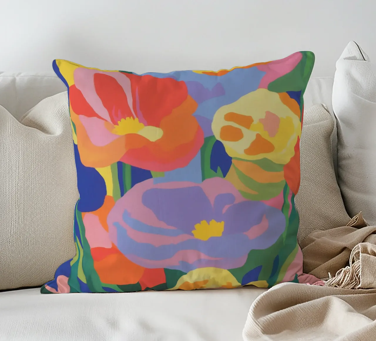 Giorni di sole e fiori cuscino da Carinaprint