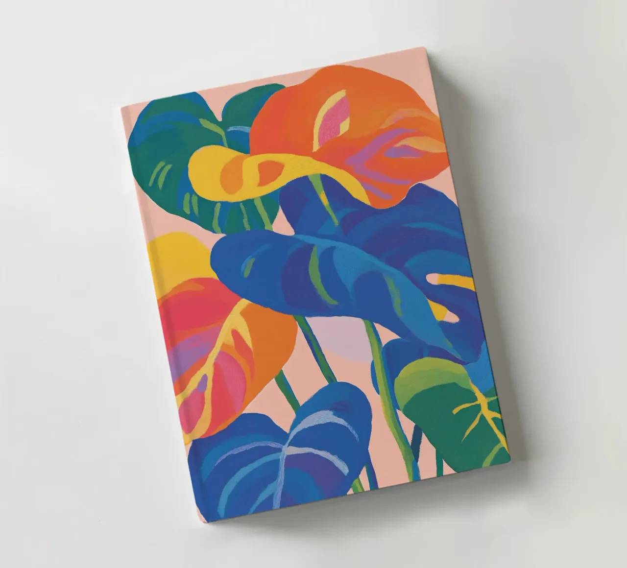 Colourful Monstera leaves notebook by Carinaprint