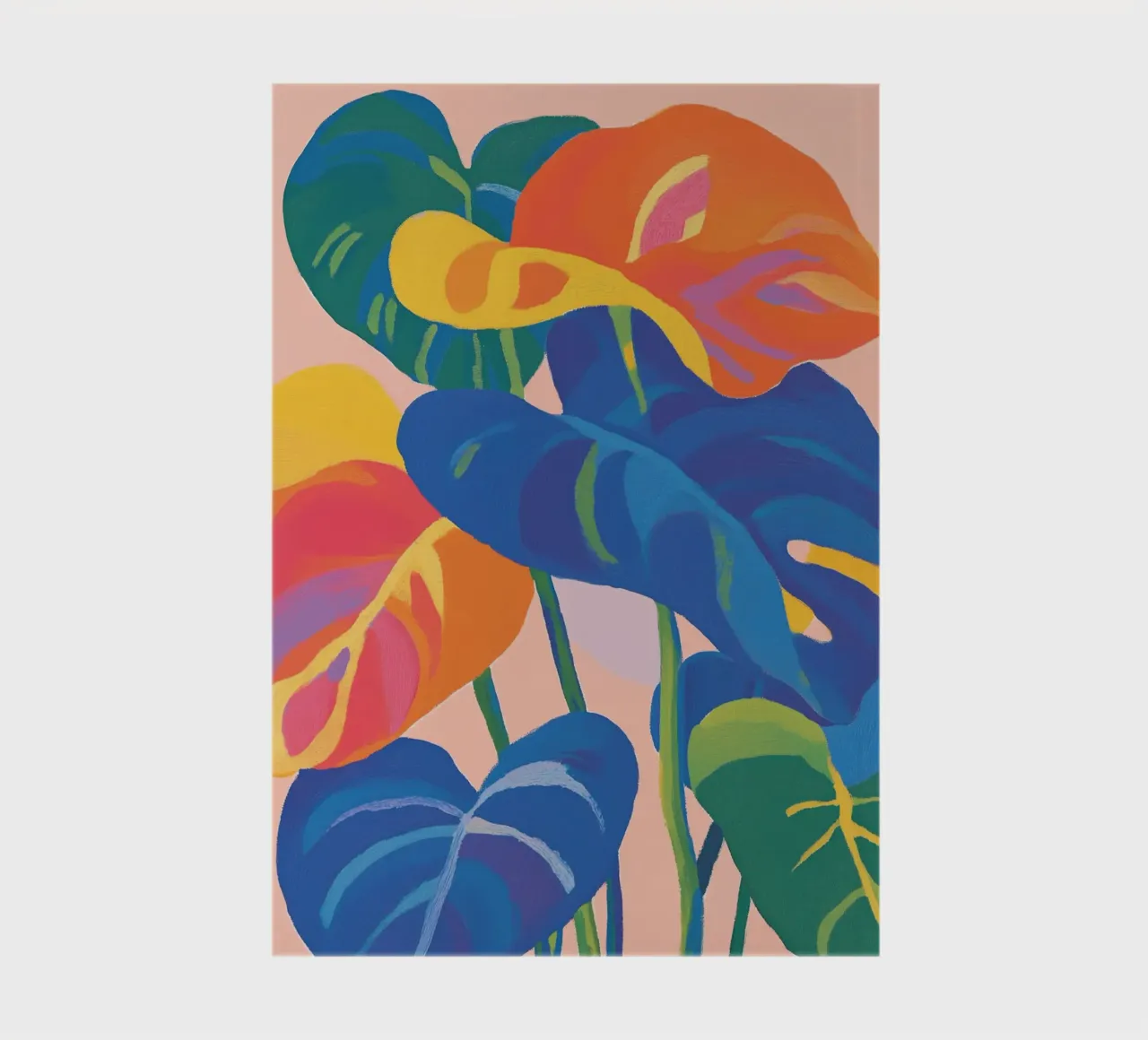 Colourful Monstera leaves notebook by Carinaprint