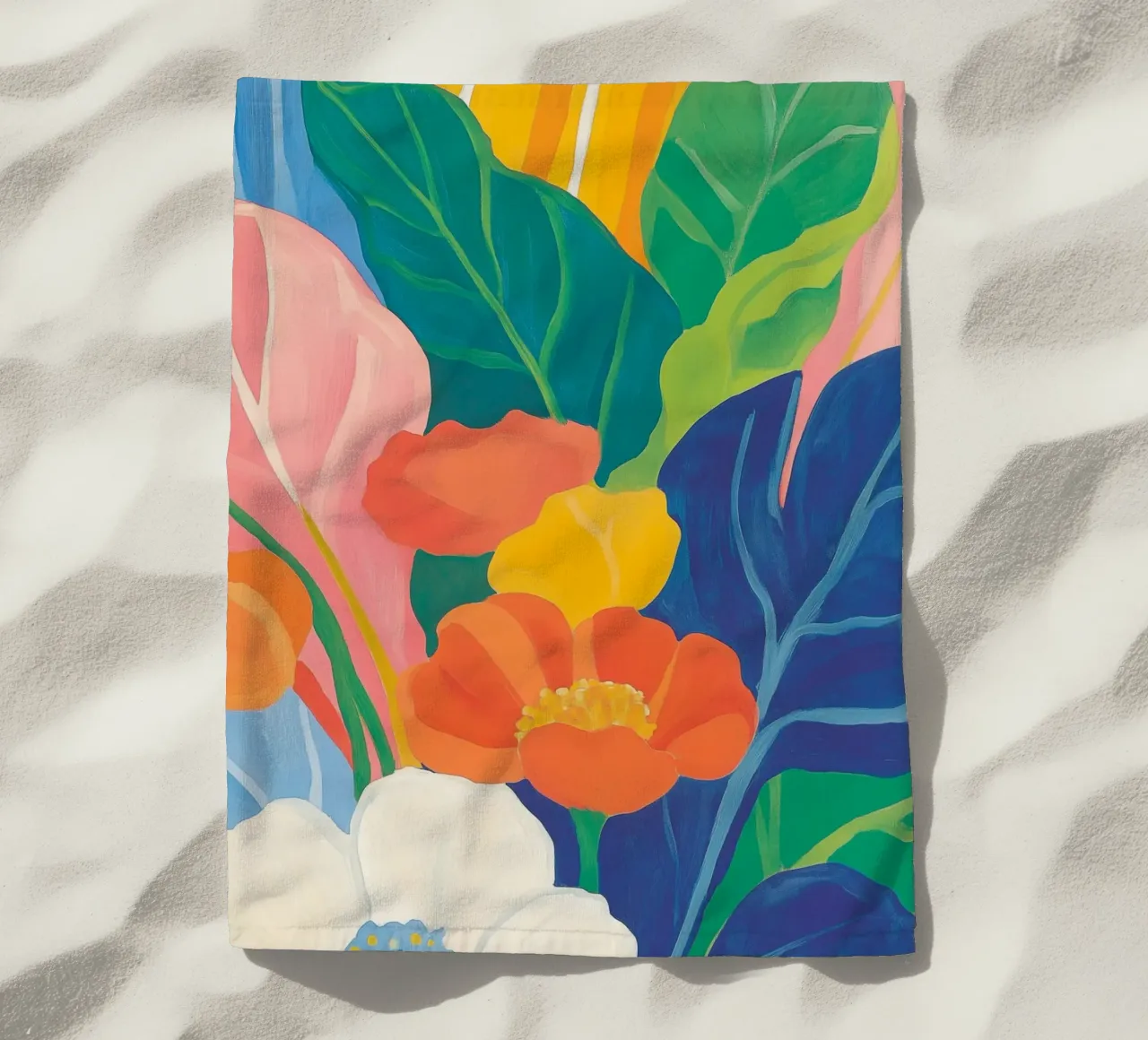 Un tripudio di colori floreali telo mare da Carinaprint