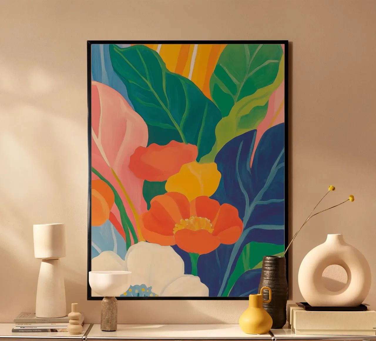 Un tripudio di colori floreali carta hahnemühle da Carinaprint