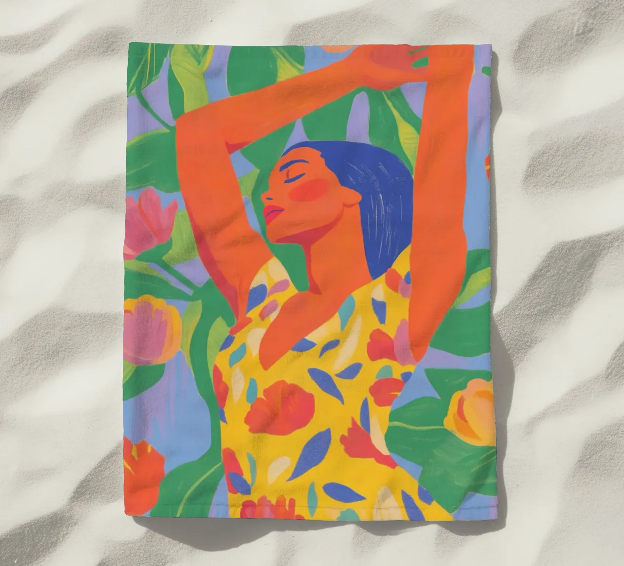 Dance into the summer beach towel by Carinaprint