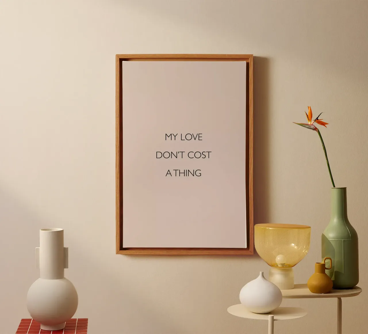 My Love Don't Cost a Thing canvas by Studio One