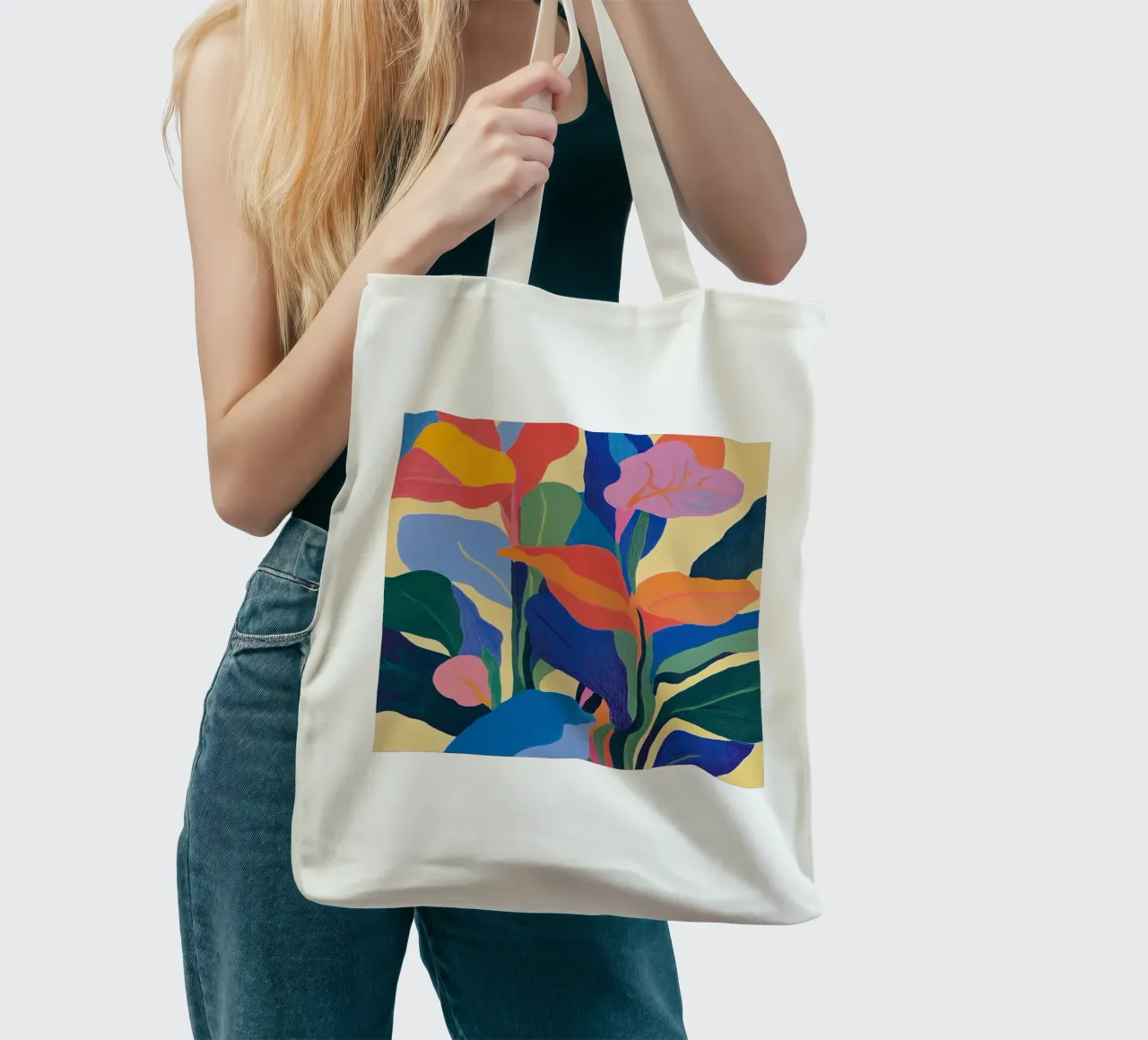 Un tocco floreale estivo borsa in juta da Carinaprint