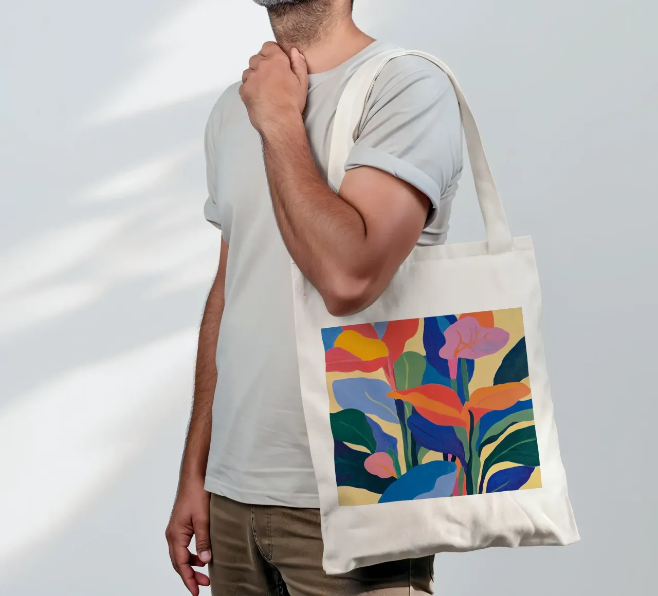 Un tocco floreale estivo borsa in juta da Carinaprint