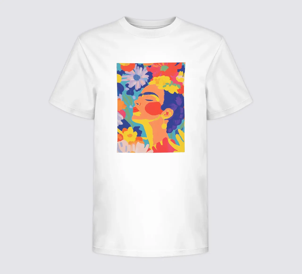 Jardin de fleurs avec Frida t-shirt enfant de Carinaprint
