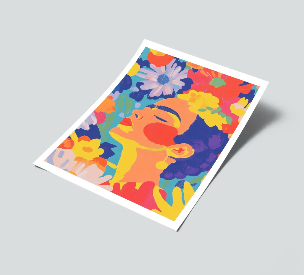 Flower garden with Frida sticker sheet by Carinaprint