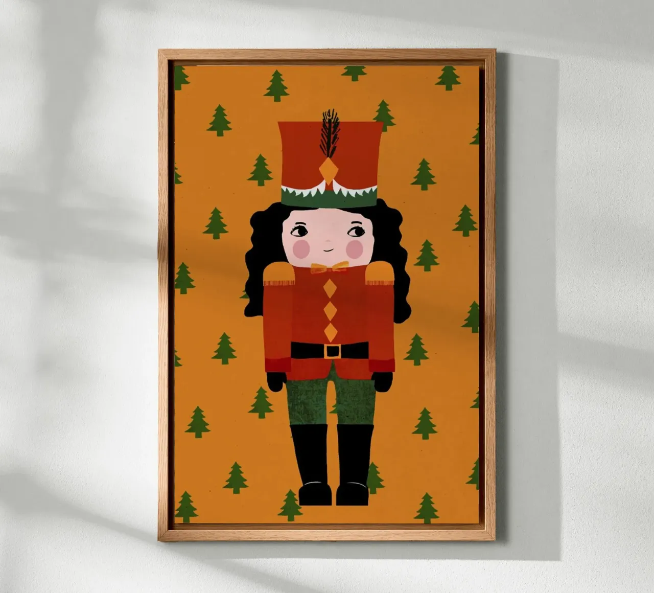 Nussknackermädchen tela con Cornice a cassetta da treechild