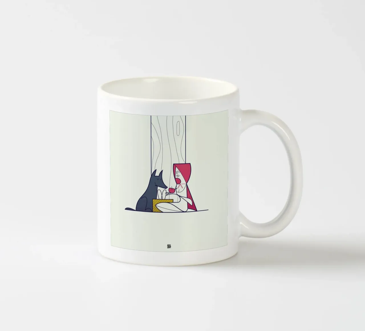 All the better to love you with ceramic mug by Ale Giorgini