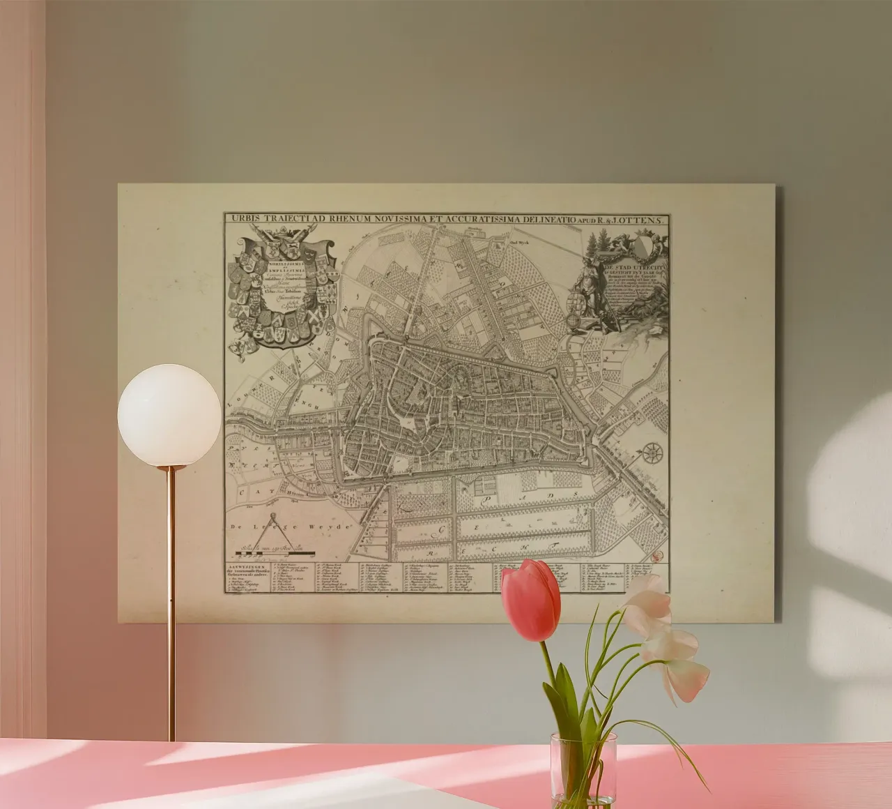 Utrecht, The Netherlands, 1726-1750 alluminio dibond da Artokoloro Quint Lox Ltd