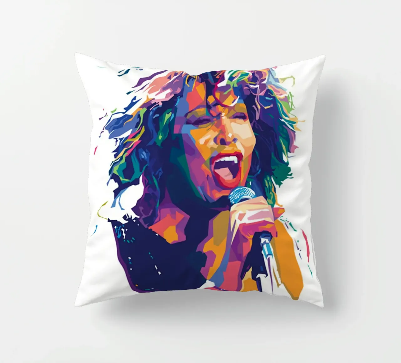 Tina Turner pop art decorative cushion by avissta