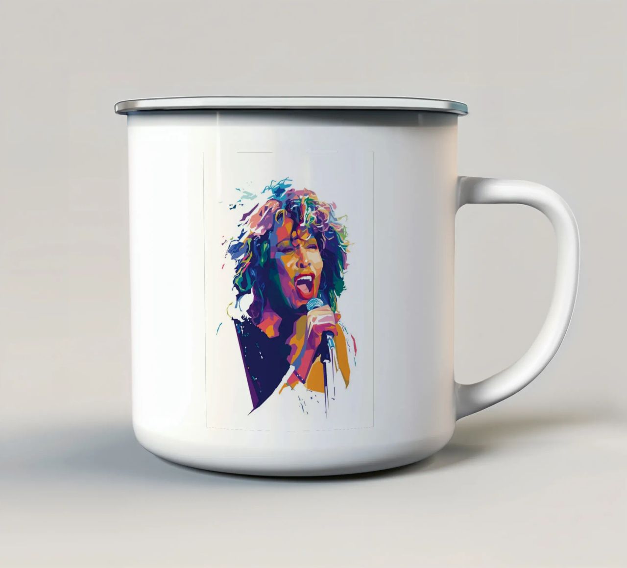 Tina Turner pop art tazza in smalto da avissta