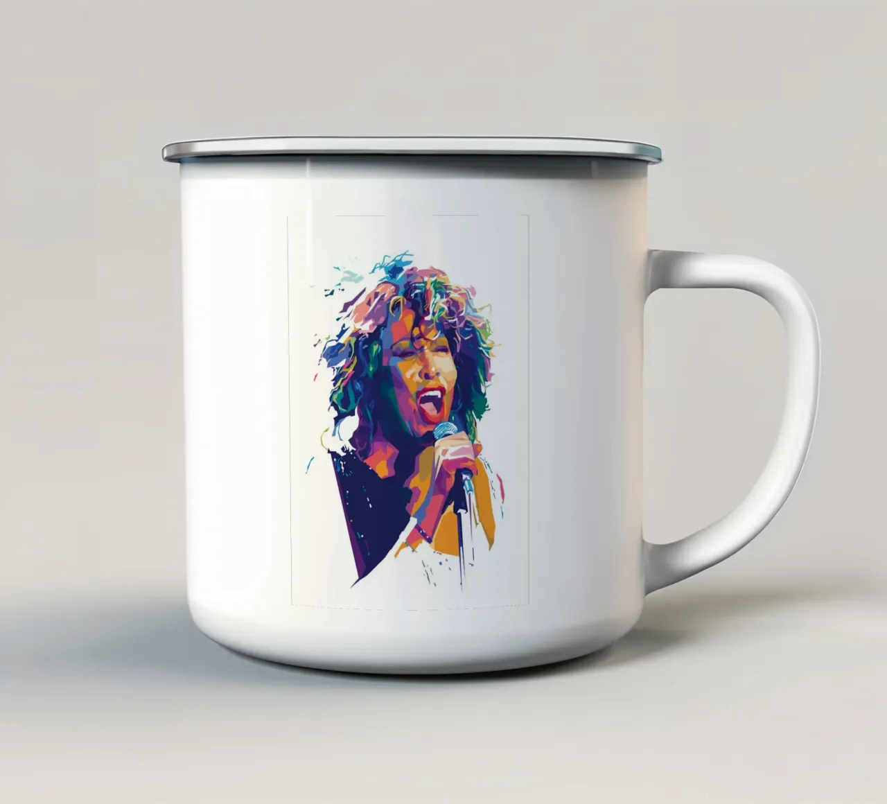 Tina Turner pop art tazza in smalto da avissta