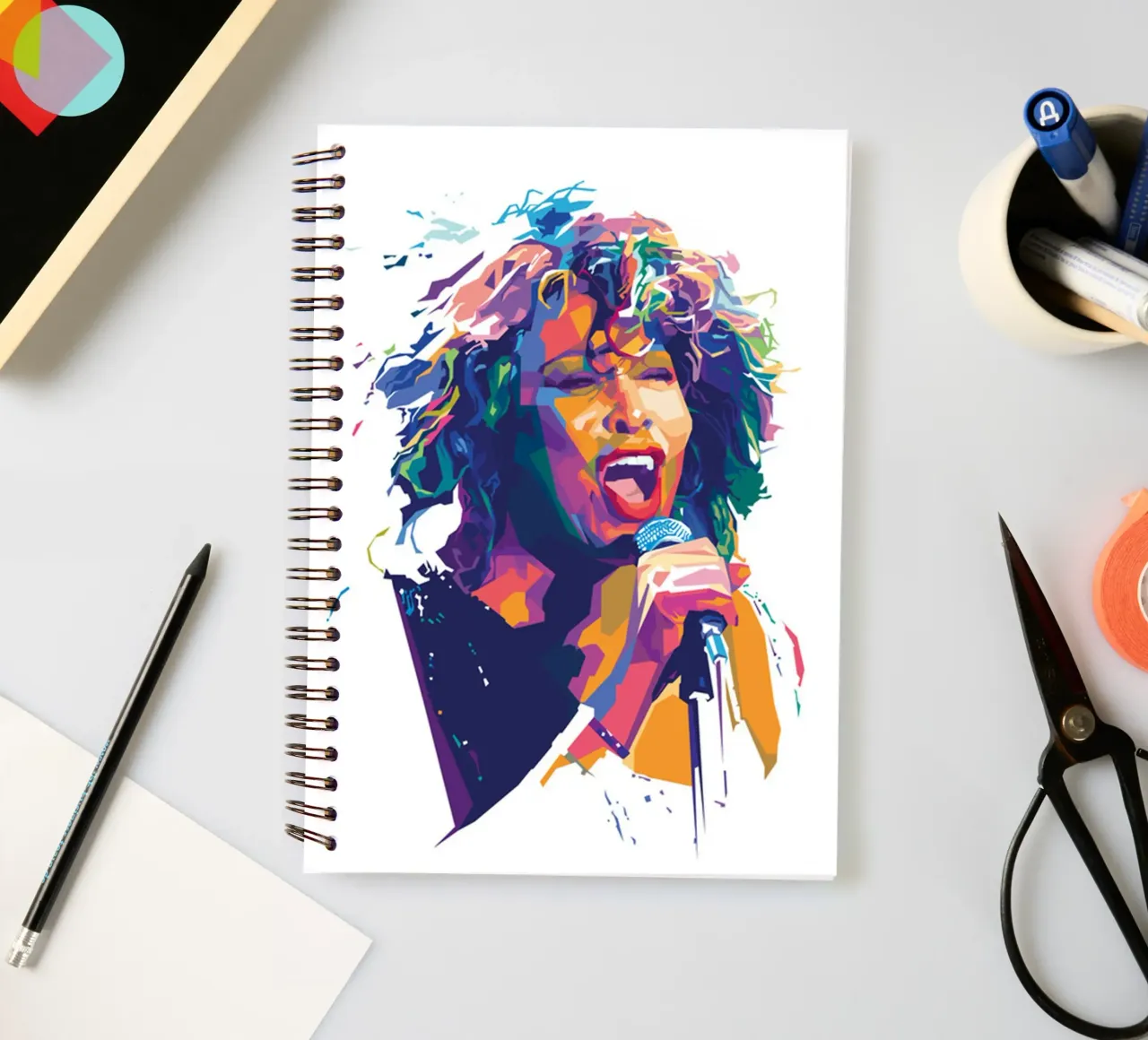 Tina Turner pop art spiral notebook by avissta