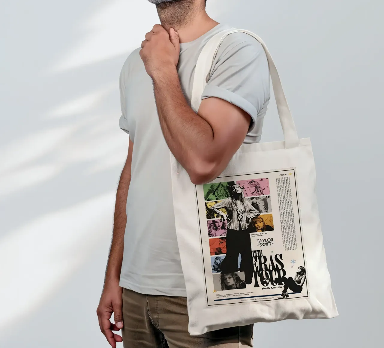 Taylor Swift Eras Tour art borsa in juta da avissta
