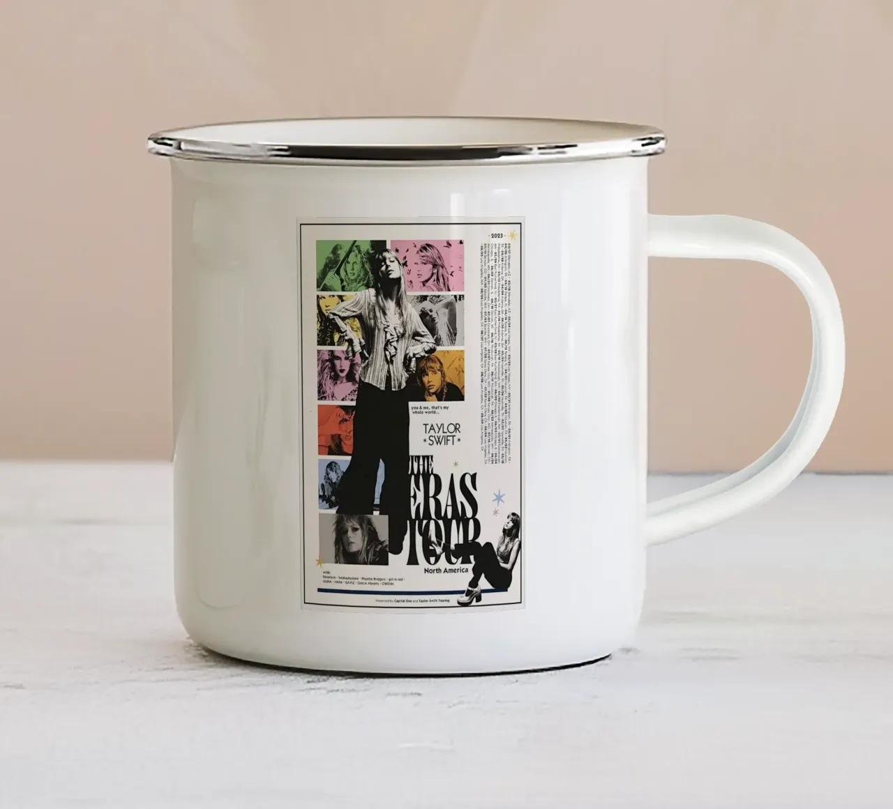 Taylor Swift Eras Tour art tazza in smalto da avissta
