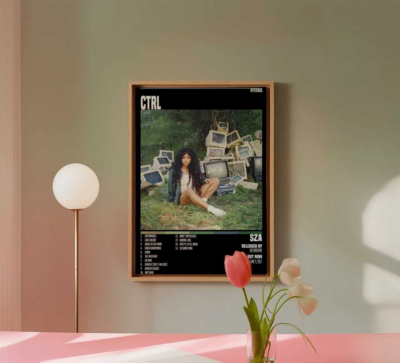 SZA - CTRL tela con Cornice a cassetta da avissta