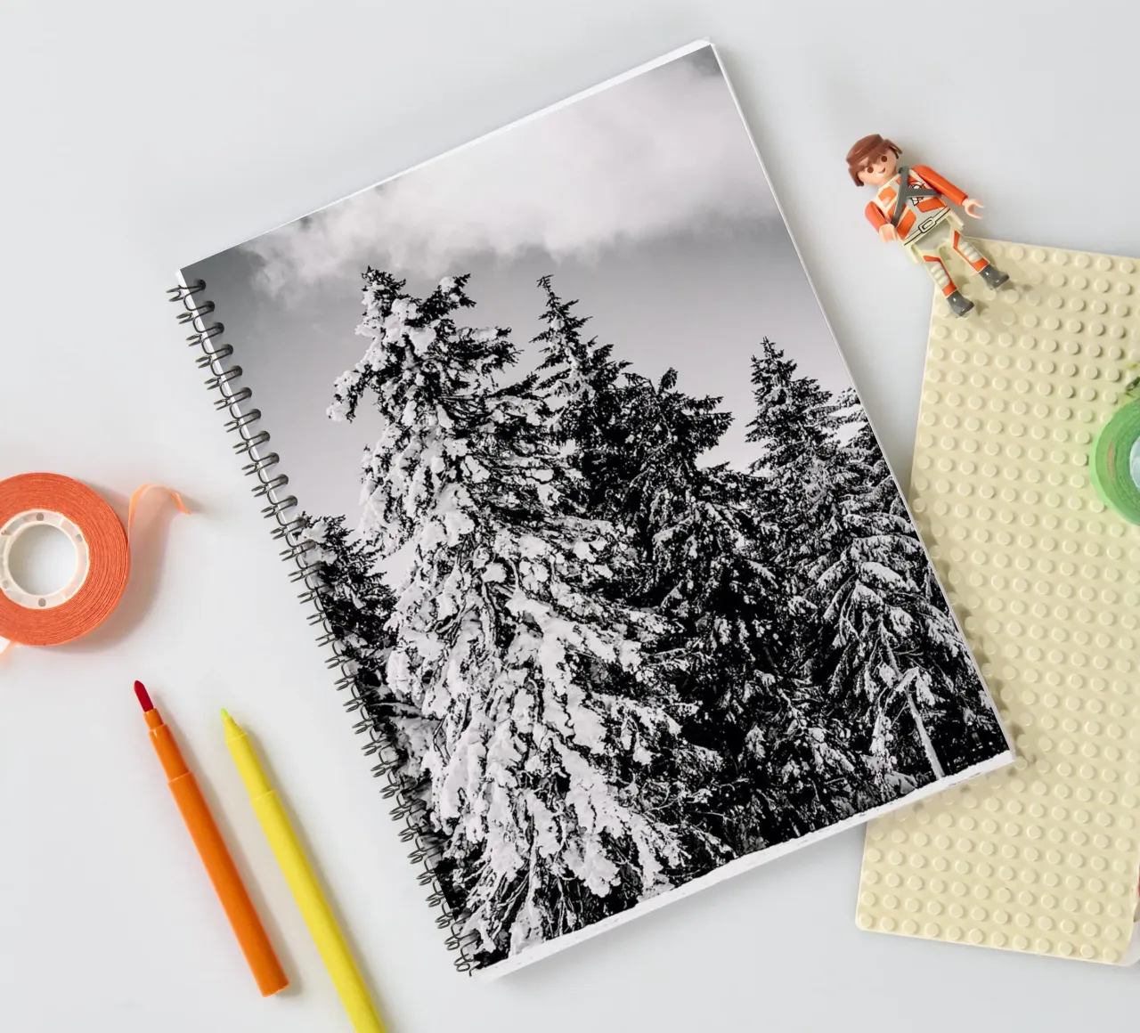 Snowy Trees spiral notebook by Babett Schultze