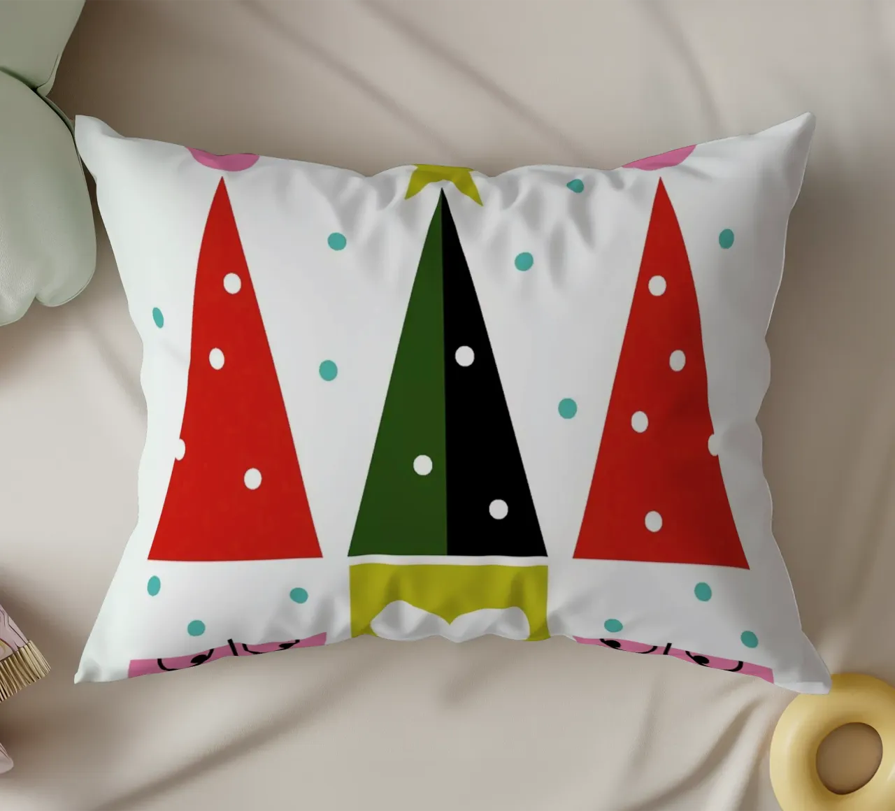 Happy Santas cuscino da Bo Lundberg