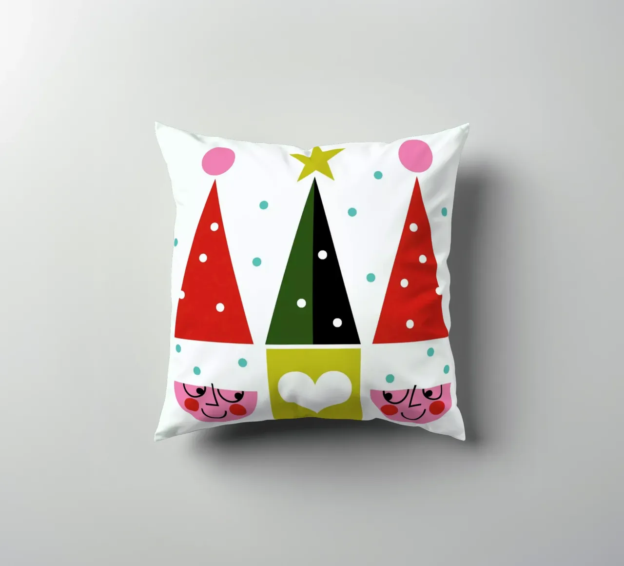 Happy Santas cuscino da Bo Lundberg