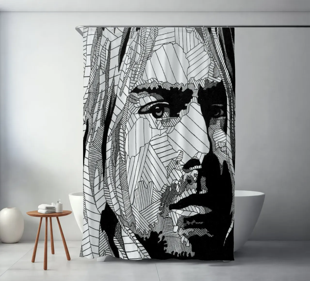 Kurt Cobain - Nirvana tenda da doccia da avissta