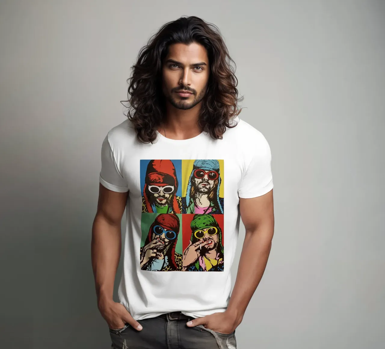 Kurt Cobain Nirvana pop art t-shirt da avissta