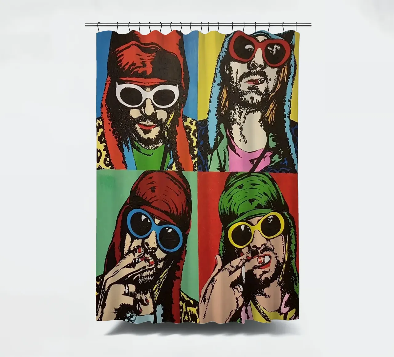 Kurt Cobain Nirvana pop art tenda da doccia da avissta