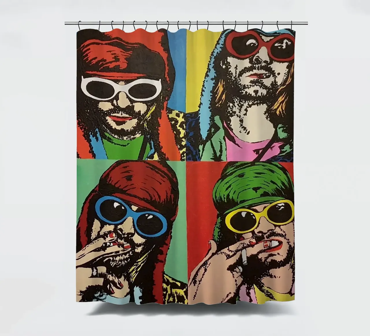 Kurt Cobain Nirvana pop art tenda da doccia da avissta