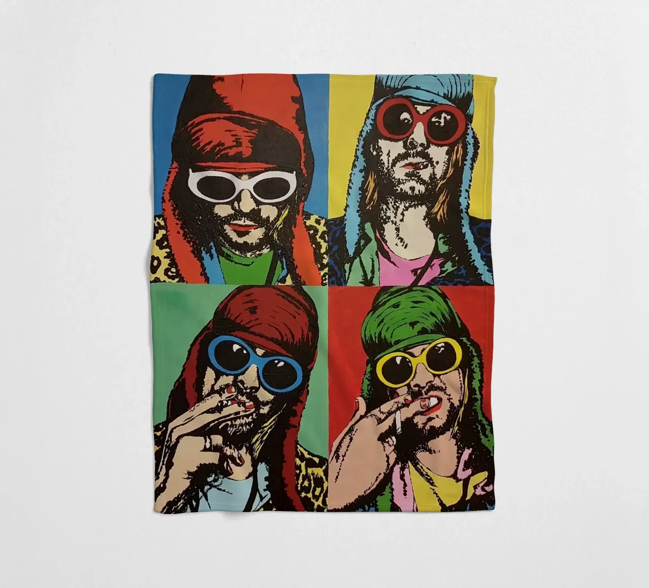 Kurt Cobain Nirvana pop art coperta in pile da avissta