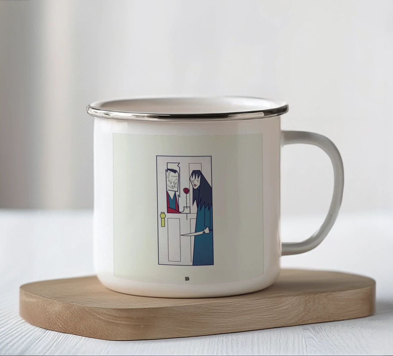 Let me come in tazza in smalto da Ale Giorgini