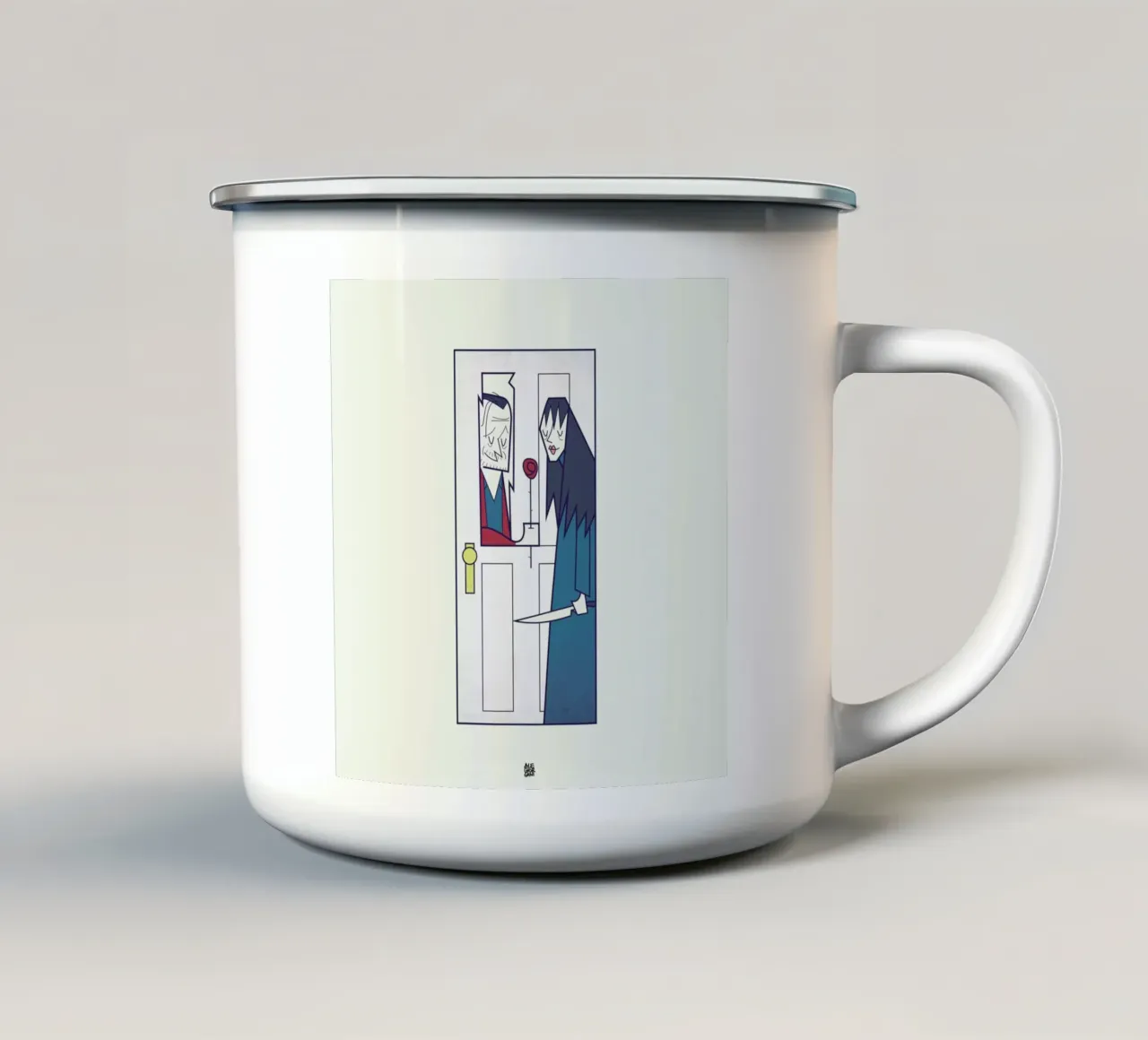 Let me come in tazza in smalto da Ale Giorgini