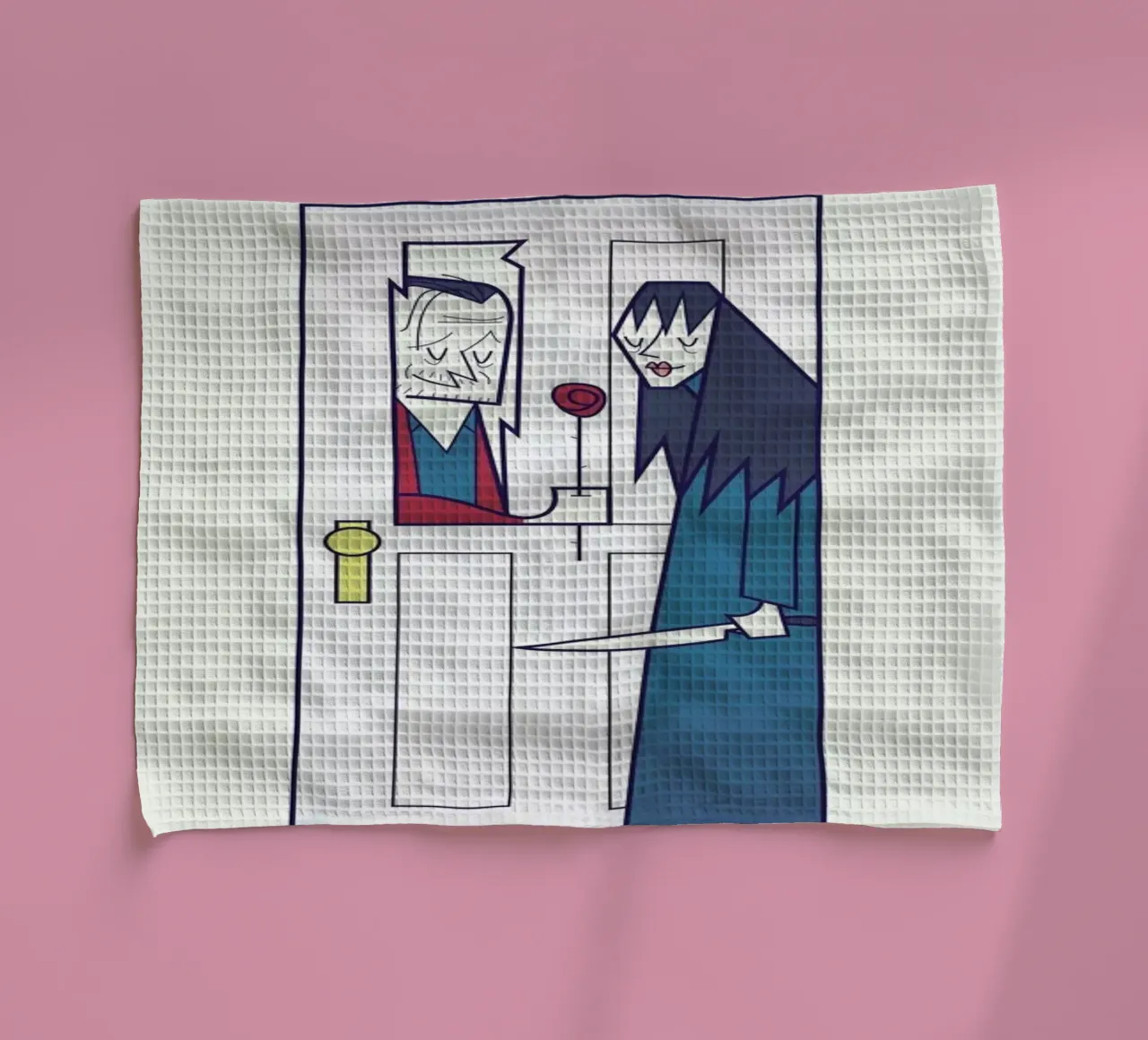 Let me come in tea towel by Ale Giorgini