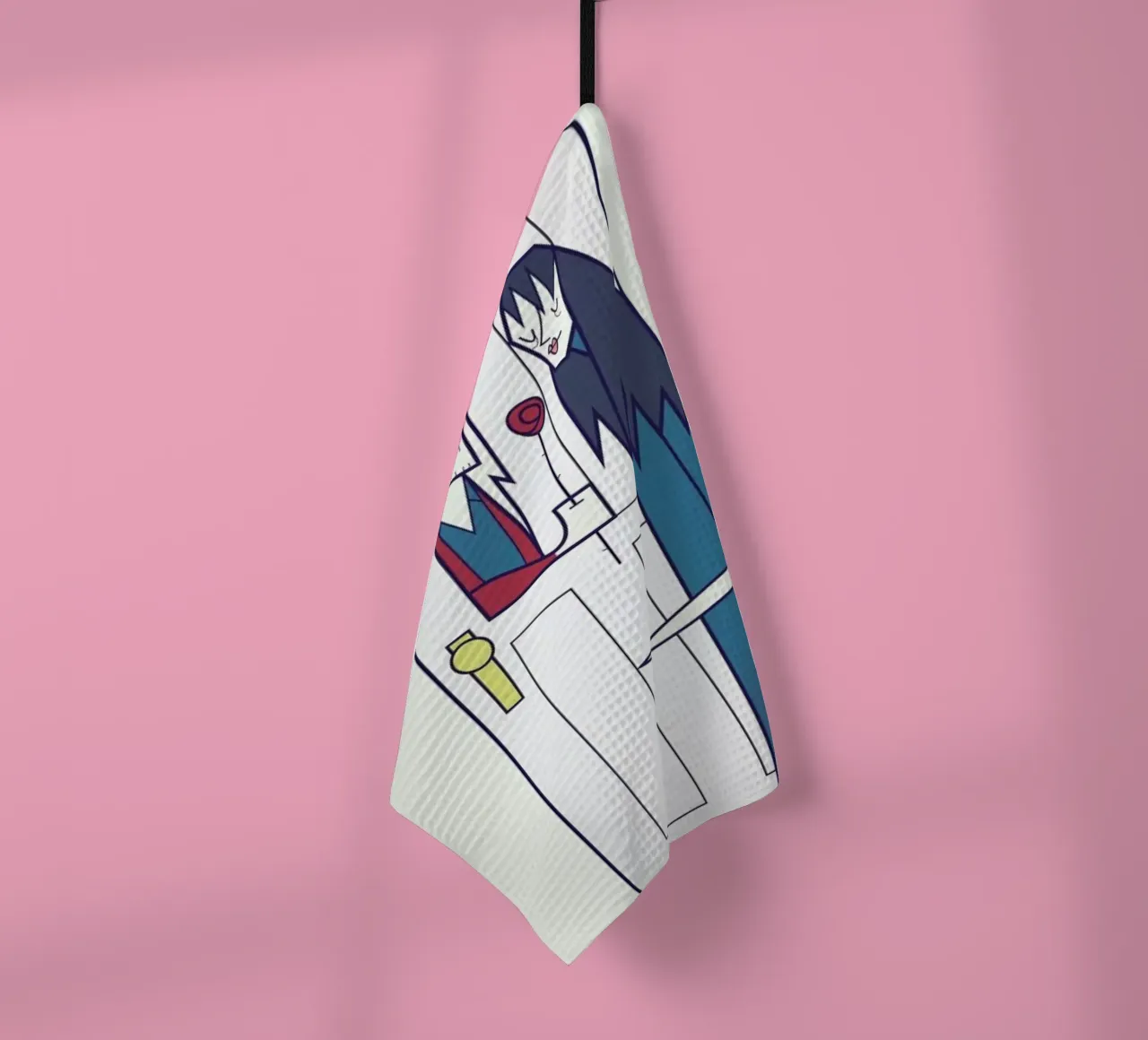 Let me come in tea towel by Ale Giorgini